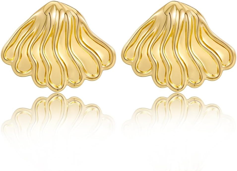 Gold Boho Ocean Earrings Shell Earrings Sea Shell Stud Earrings Beach Jewelry Gifts for Women | Amazon (US)