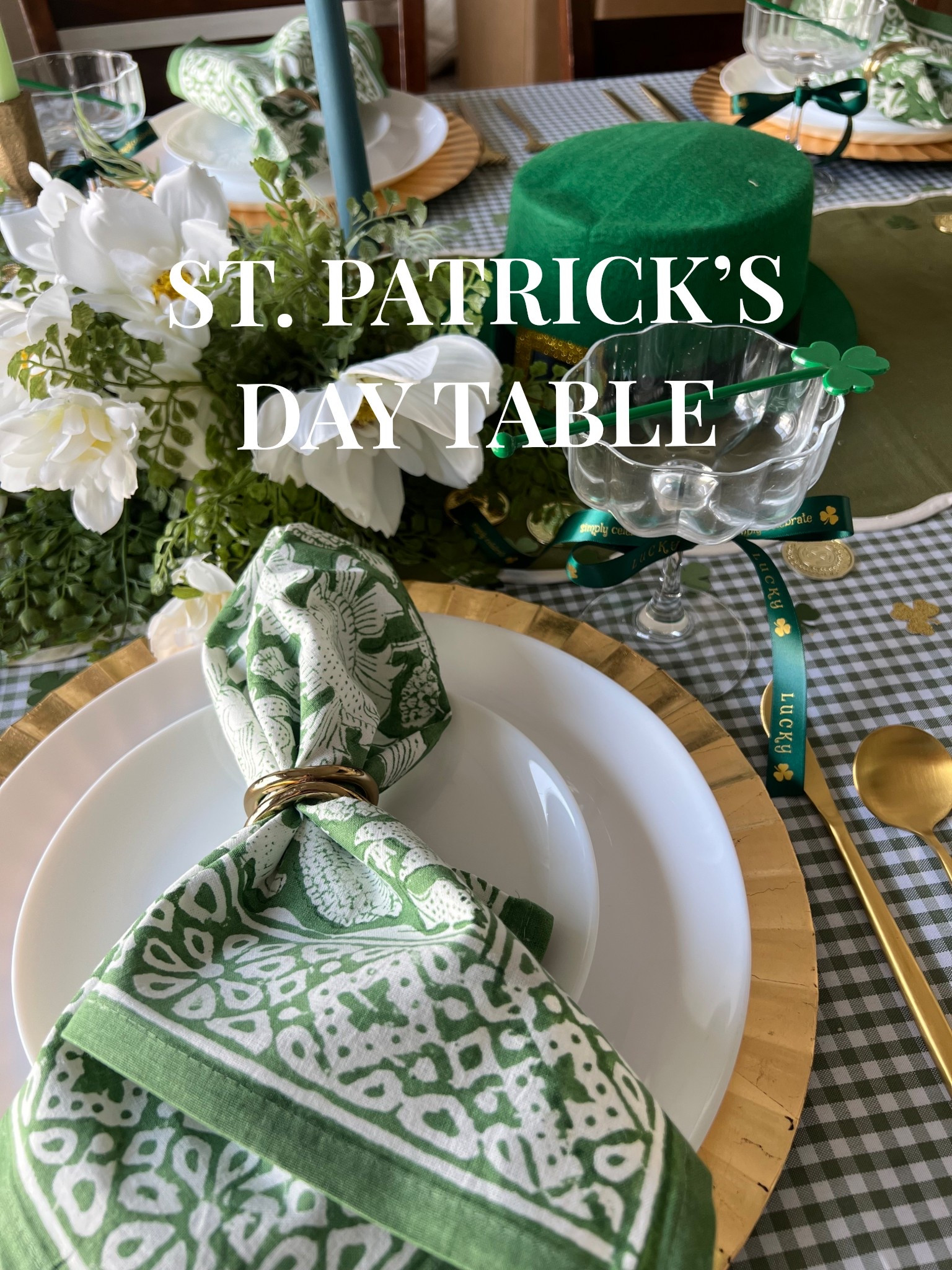 Loving all this green on green pattern play on my St Patrick’s Day table! ☘️😍

#LTKHome #LTKSeasonal #LTKSpringSale