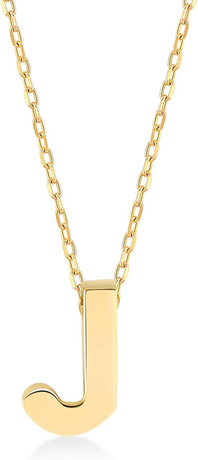 14K Solid Gold Initial Necklace for Women | 14K Real Gold Custom Letter Pendant Necklace | Simple... | Amazon (US)