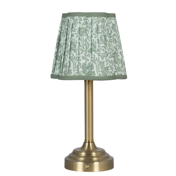 Better Homes & Gardens 13"  Rechargeable Portable Lamp with Floral Shade | Walmart (US)