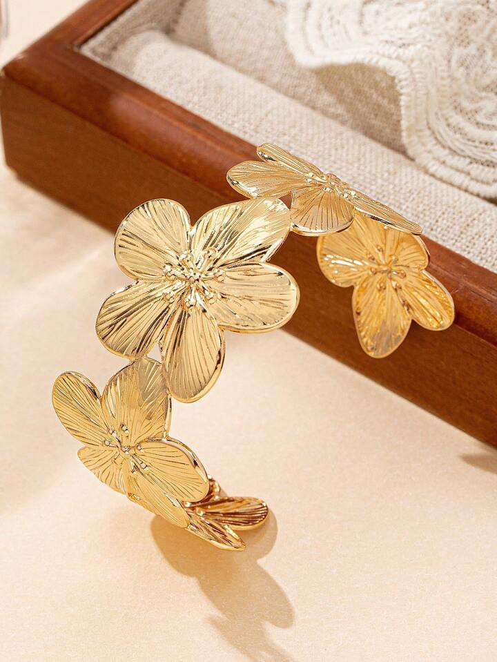 1pc Fashionable Gold Plated Bracelet, Suitable For Daily Wear For Women | SHEIN