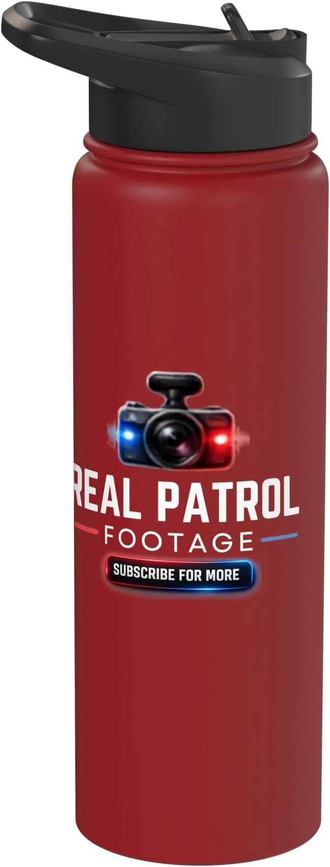 Real Patrol Footage Dash Cam Graphic Stainless Steel Insulated Water Bottle | Amazon (US)