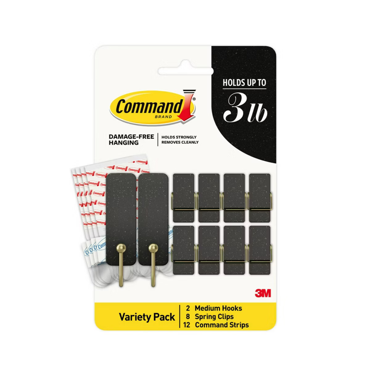 Command Limited Addition Holiday Mixed Hooks Pack Soot 10 Hooks 12 Strips: Plastic Adhesive Hooks... | Target