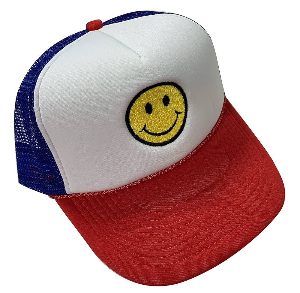 Trucker Hat - Smiley Face Hat Cap - Custom - Embroidered - Embroidery - Sorority - Christmas Gift... | Amazon (US)