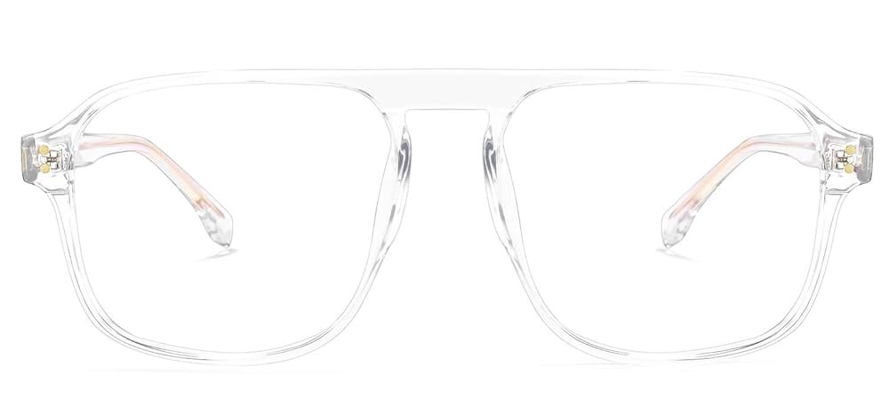 Zeelool Retro TR90 Oversized Aviator Glasses with Non-prescription Clear Lens for Women Men Willo... | Amazon (US)