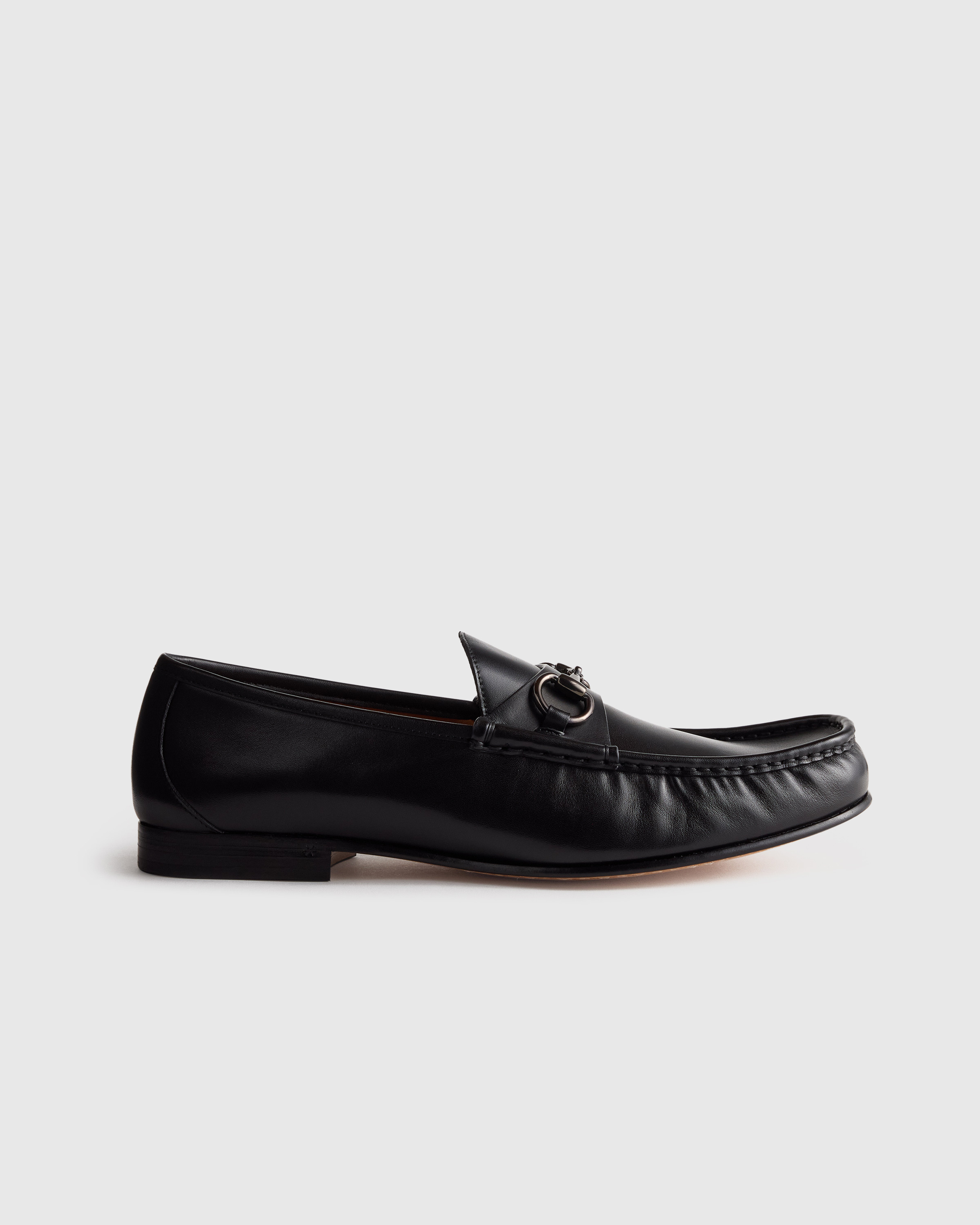 Quince | Men's Calfskin Leather Horsebit Loafer in Black, Size 9.5 | Quince