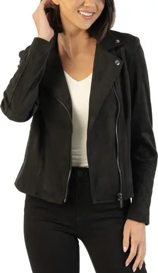 Marlowe Faux Suede Moto Jacket | Nordstrom