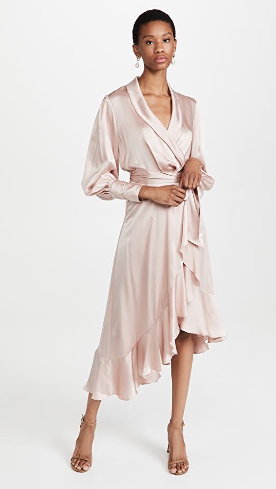 Zimmermann Silk Wrap Midi Dress | SHOPBOP | Shopbop