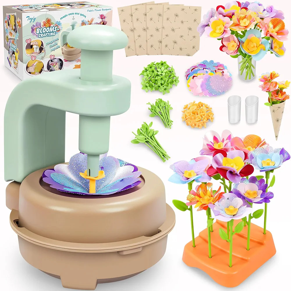 Fabric Flower Bouquets Toys, DIY Craft Kits Toys for Kids - Flowers Market Toy, Build Your Flower... | Amazon (US)