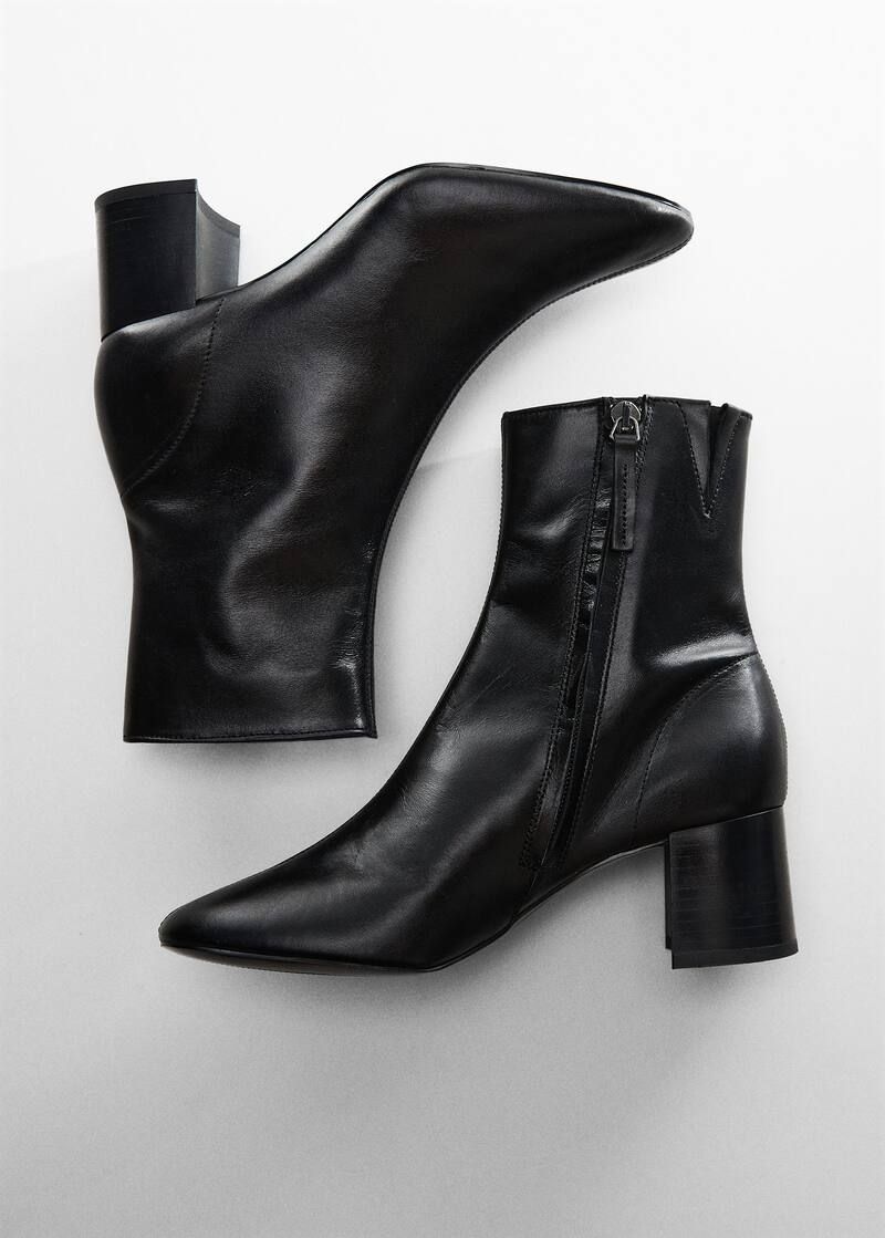 Heel leather ankle boot | MANGO (UK)