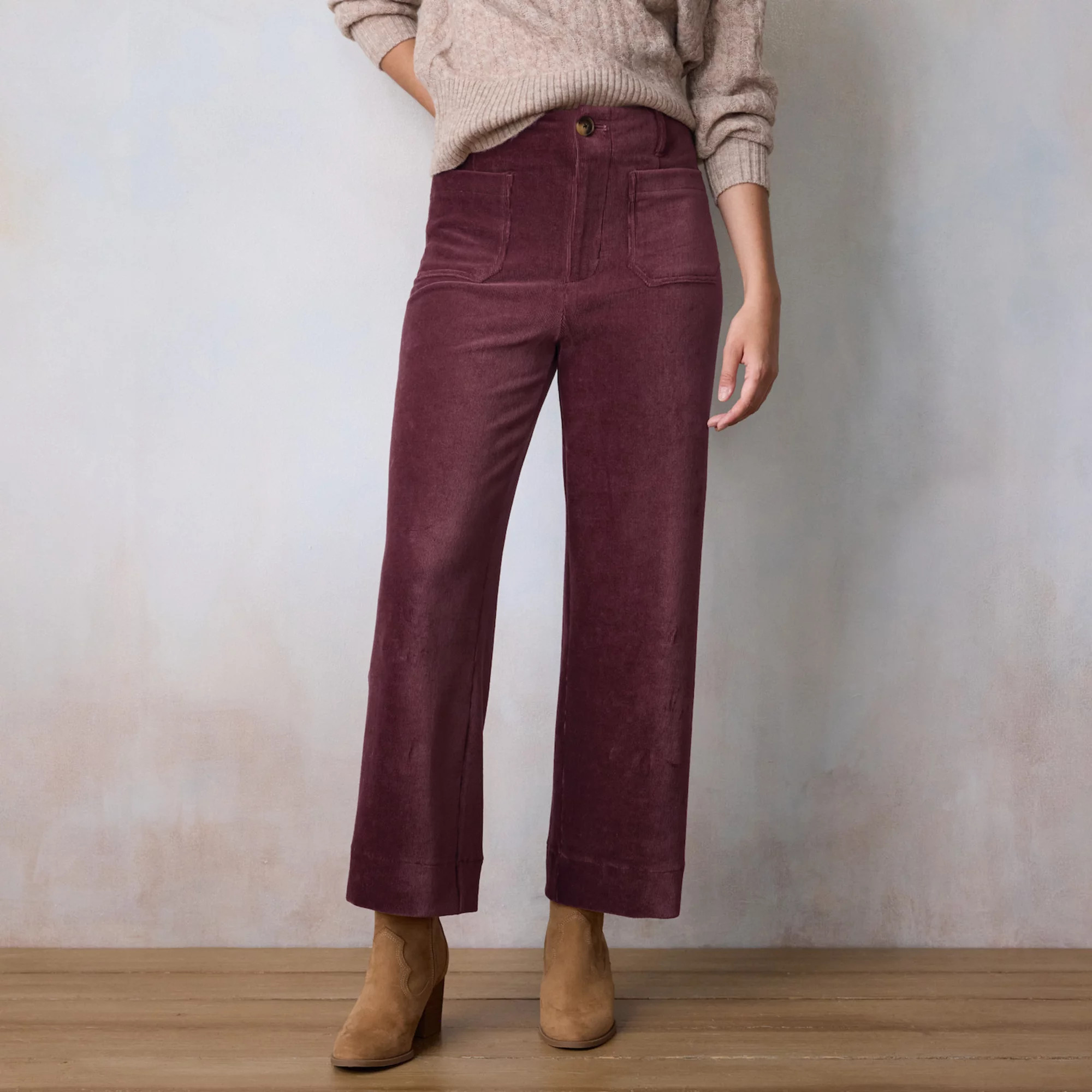 Women's LC Lauren Conrad Super High-Rise Wide Leg Crop Pants | Kohl's