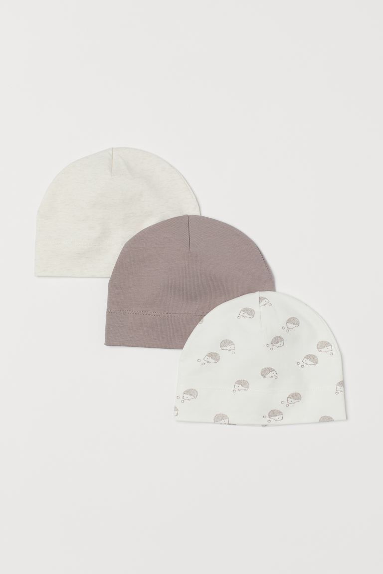 3-pack Cotton Jersey Hats | H&M (US + CA)