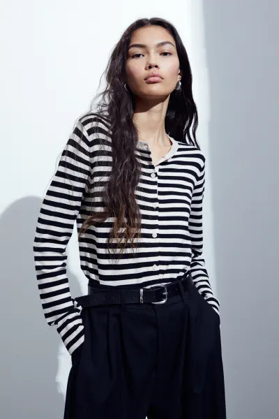 Fine-knit Cardigan - Natural white - Ladies | H&M US | H&M (US + CA)