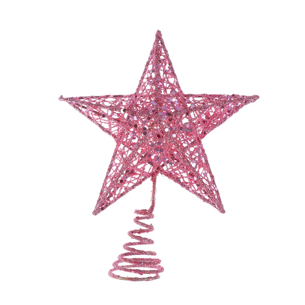 20cm Christmas Tree Iron Star Topper Glittering Christmas Tree Decoration Ornaments (Pink) - Walm... | Walmart (US)