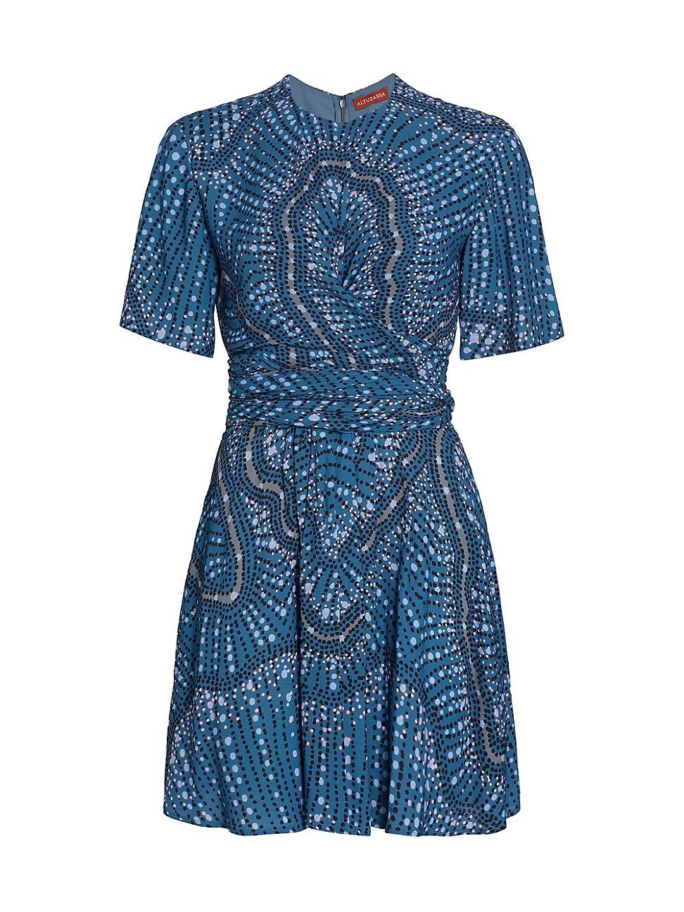 Women's Dalila Printed Wrap Minidress - Heron Blue - Size 8 | Saks Fifth Avenue