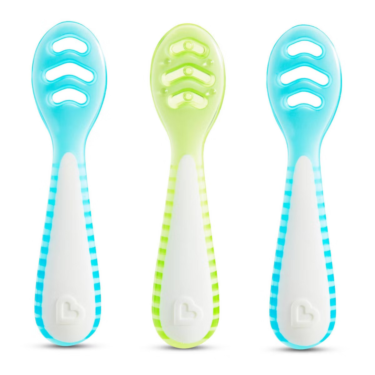 Munchkin Gentle Dip Self-Feeding Spoons - Blue/Mint - 3pk | Target