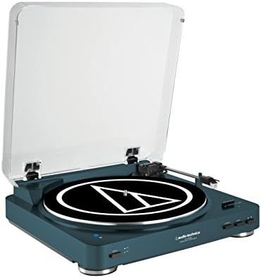 Audio-Technica AT-LP60NV-BT Fully Automatic Bluetooth Wireless Belt-Drive Stereo Turntable, Navy | Amazon (US)