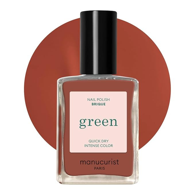 Manucurist Green Quick Dry Nail Polish Brique - Brick Red Nail Polish - 9-Free, Plant-Based and V... | Amazon (US)