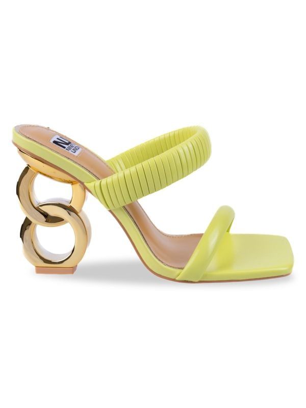 Raddle Circular Heel Pleated Sandals | Saks Fifth Avenue OFF 5TH