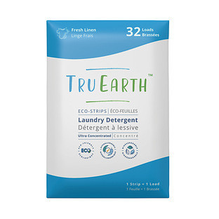 TruEarth Laundry Detergent Sheets Fresh Linen Pkg/32 | The Container Store