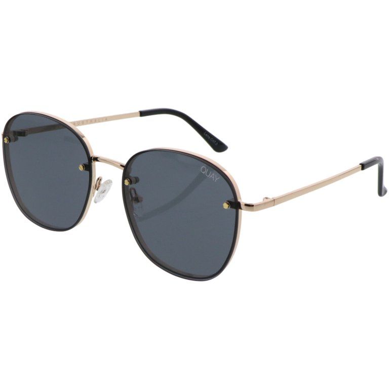 Quay Women's Jezabell Rimless QW-000649-GLD/SMK Gold Round Sunglasses | Walmart (US)