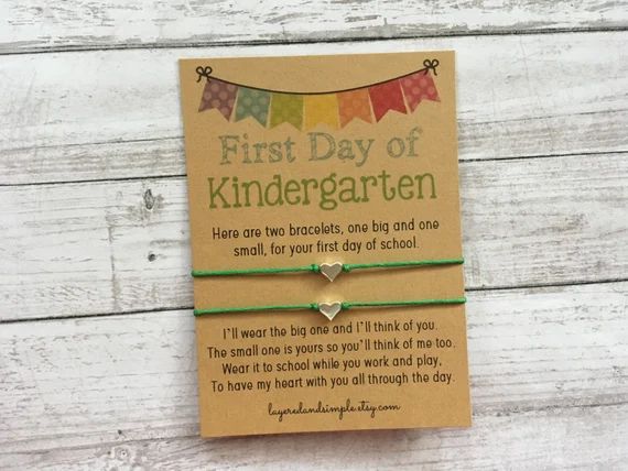 First Day of Kindergarten, Mommy and Me Back to School Bracelets First Day of School Bracelet Mat... | Etsy (US)