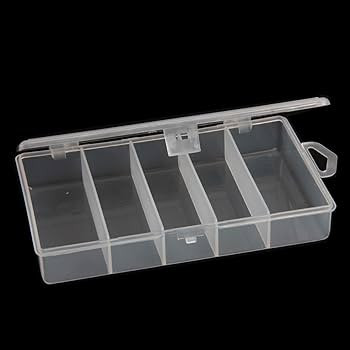 SBYURE 2 Pack 5 Grid Clear Plastic Fishing Tackle Storage Box Jewelry Making Findings Organizer B... | Amazon (US)