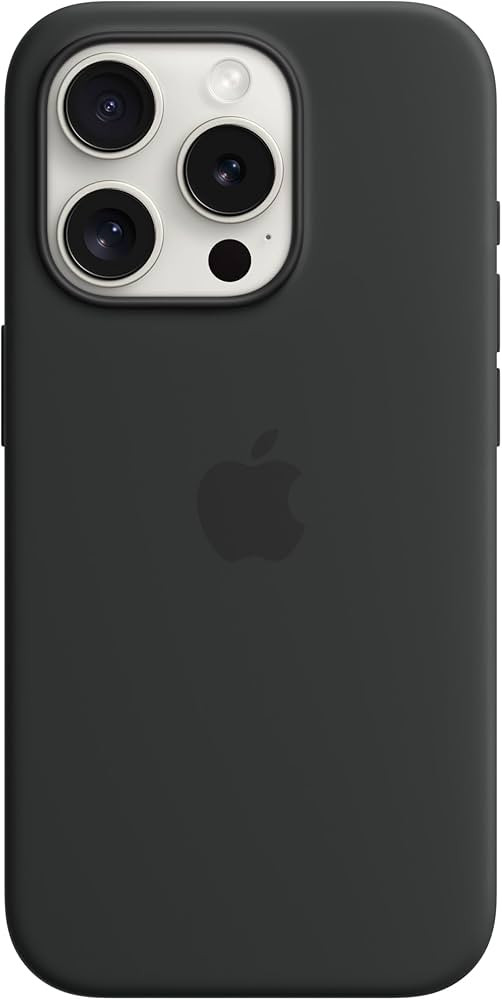 Apple iPhone 15 Pro Silicone Case with MagSafe - Black | Amazon (US)