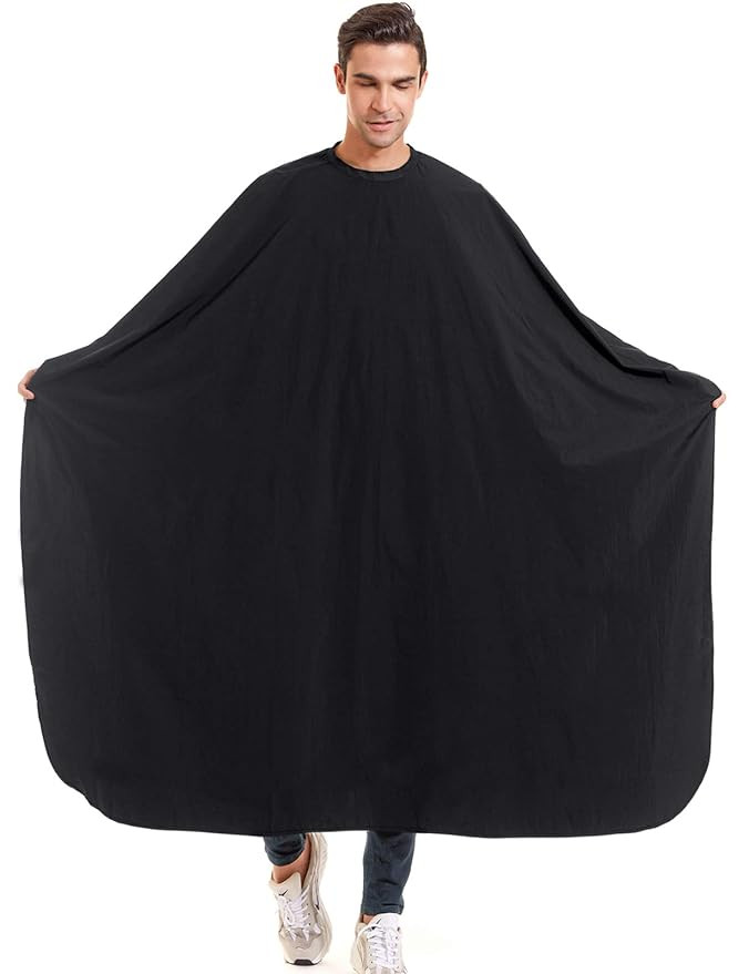 Nylon Barber Cape 64"x56" Waterproof Salon Large Hair Cutting Cape Haircut for Men with Adjustabl... | Amazon (US)