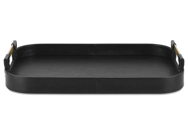 Riva Rectangular Tray Black | Urban Barn