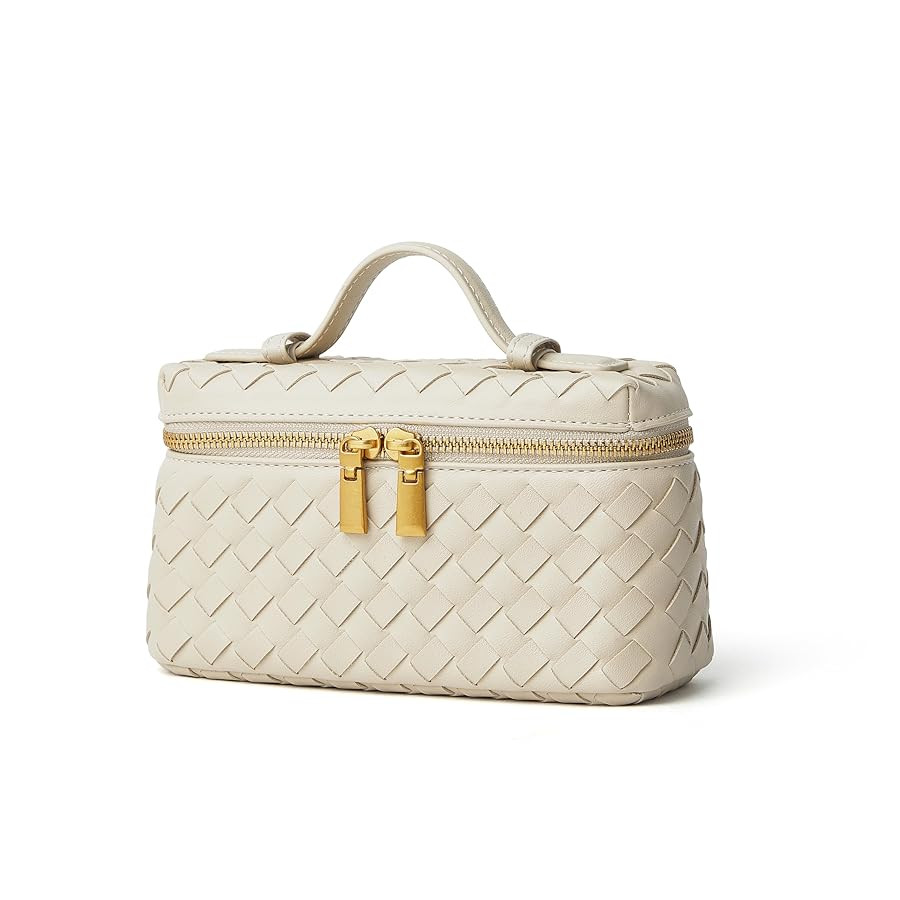 DAILANDO Small Top Handle Box Purse, Designer Handwoven Mini Tote and Crossbody Bag With Long Det... | Amazon (US)