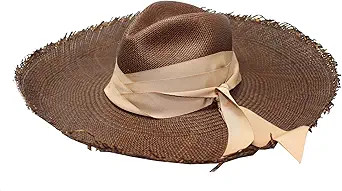 Amazon.com: Sensi Studio, Panama Hat Frayed Long Brim With Triple Twist Band, Small, Chocolate St... | Amazon (US)