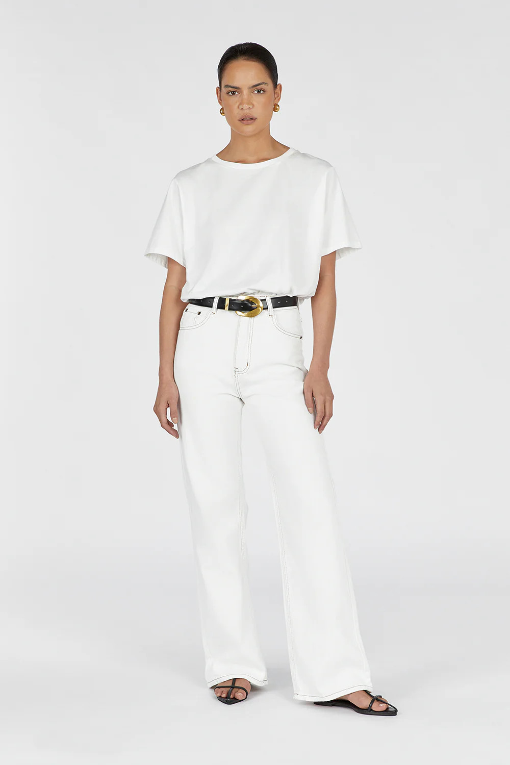 ALEXA OFF WHITE HIGH RISE STRAIGHT JEAN | DISSH