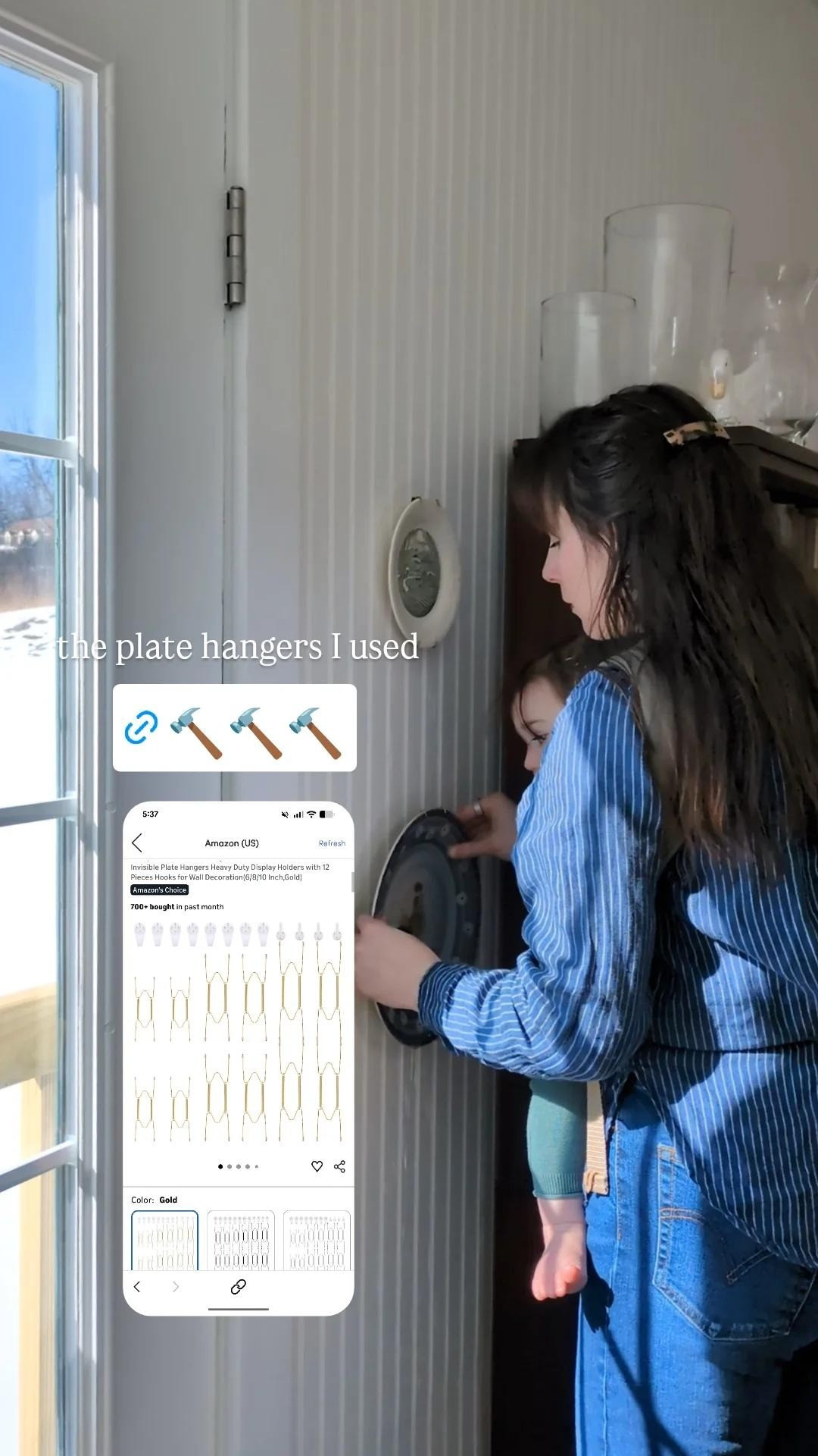 These plate hangers come in several sizes which is handy!

#LTKHome