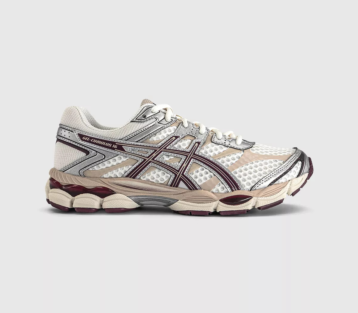 ASICS Gel-cumulus 16 Trainers Cream Beniimo Purple - Women's Trainers | Office Shoes (UK)