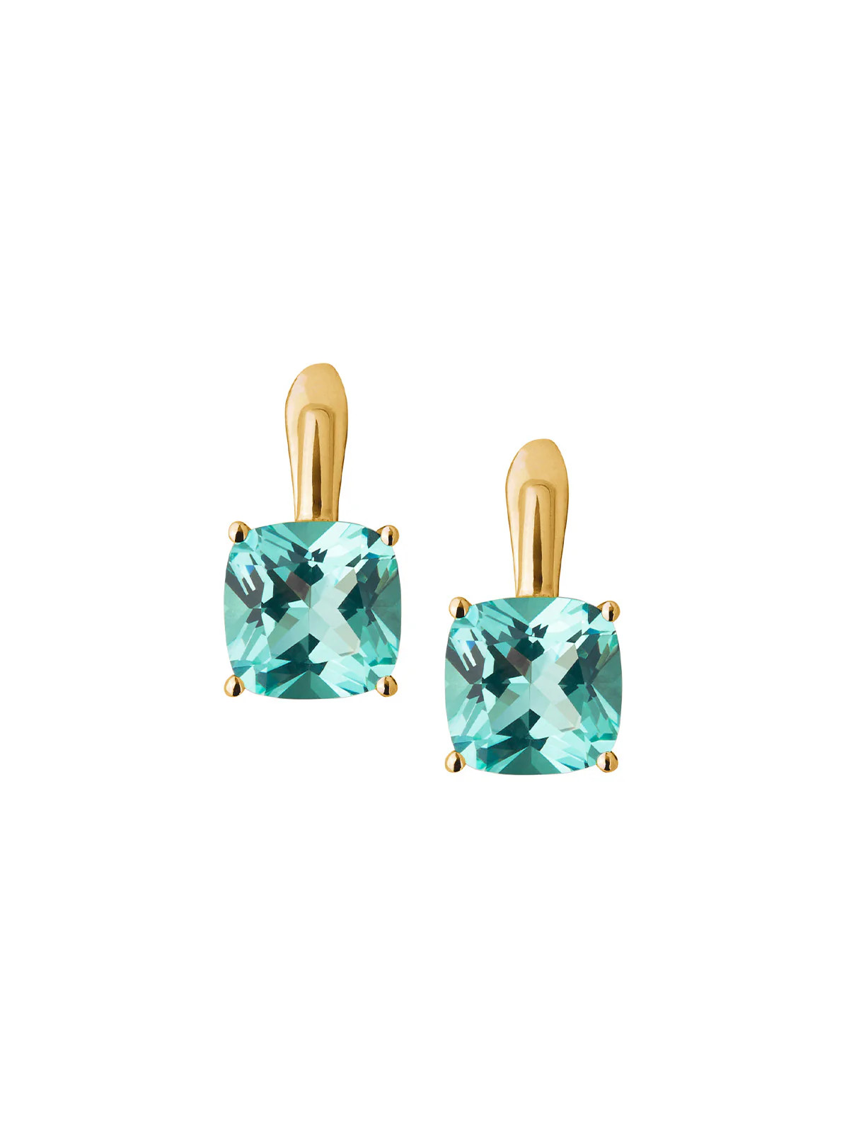 PORTER CUSHION-CUT EARRINGS IN NANO AZURE GREEN | Dorsey