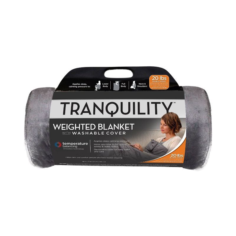 48"x72" Temperature Balancing Weighted Blanket Gray - Tranquility | Target