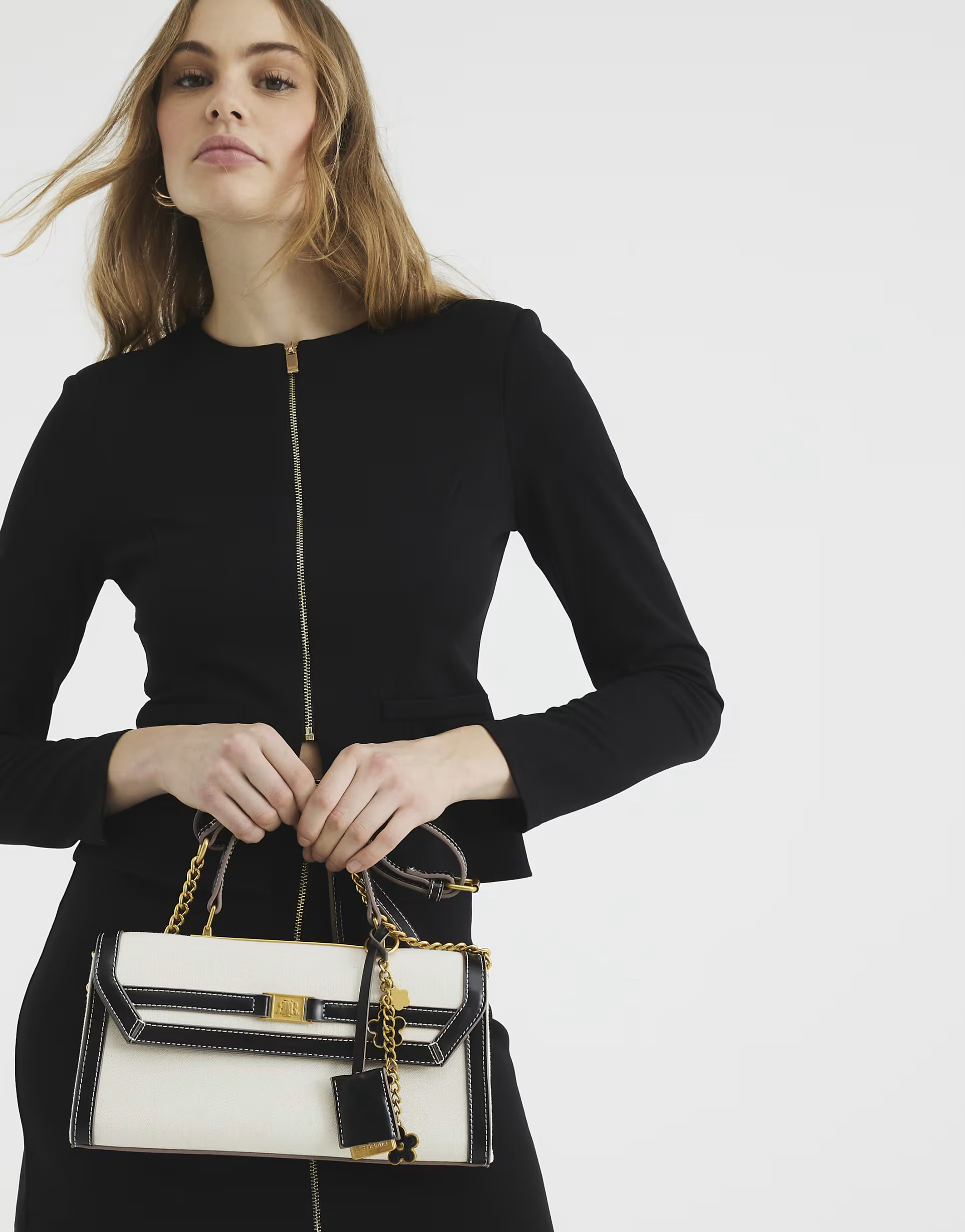 River Island Mini canvas tote cross body bag in beige | ASOS (Global)