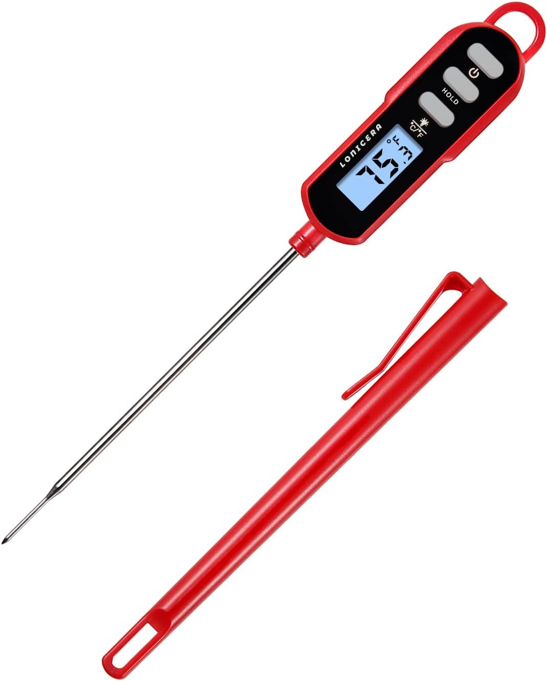Instant Read Digital Meat Thermometer for Food, Bread Baking, Water and Liquid. Waterproof and Lo... | Amazon (US)