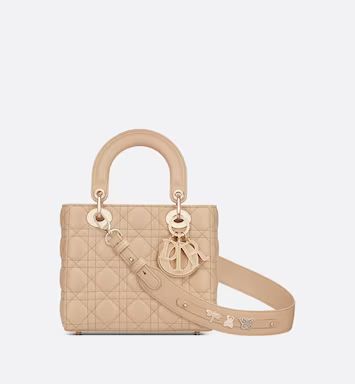 Small Lady Dior My ABCDior Bag Beige Cannage Lambskin | DIOR | Dior Beauty (US)