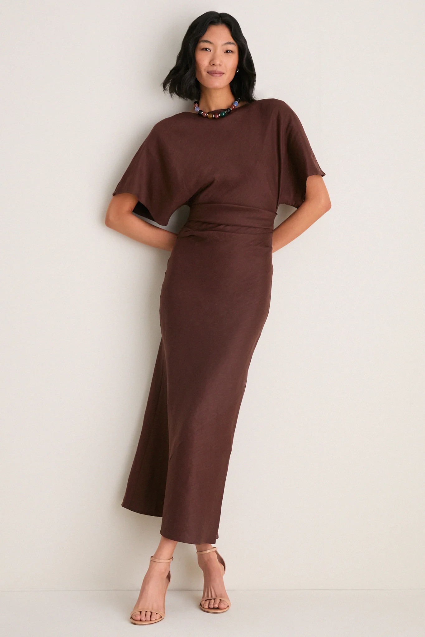 Dark Oak Amelie Linen Dress | Tuckernuck (US)