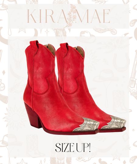 size up in these booties! perfect valentines gift for the western cowgirl in your life 🌹🍒💌 

#LTKshoecrush #LTKstyletip #LTKGiftGuide