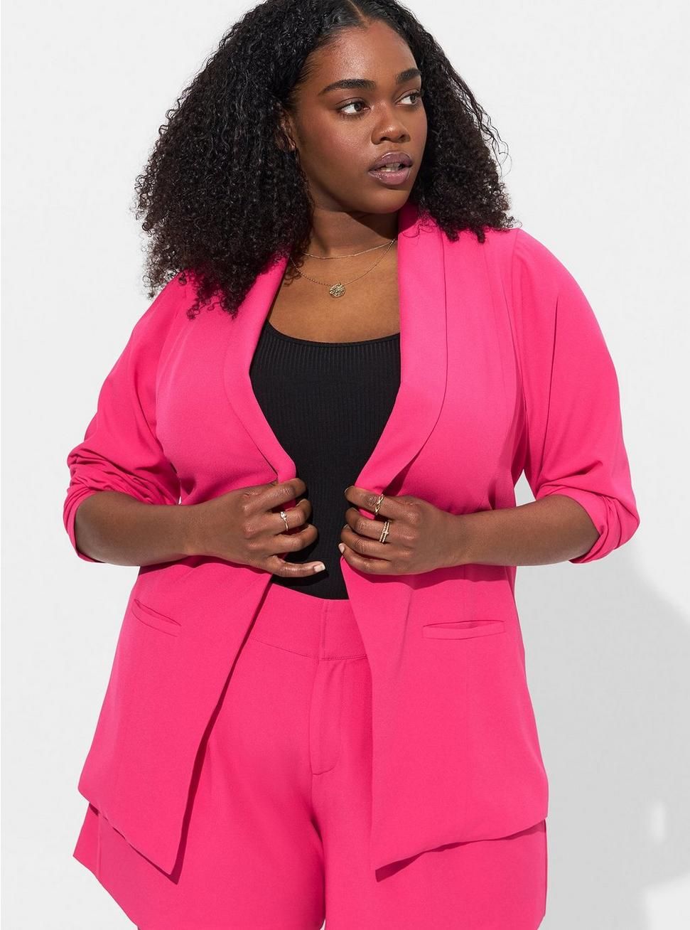 Studio Crepe Classic Shawl Collar Blazer | Torrid (US & Canada)