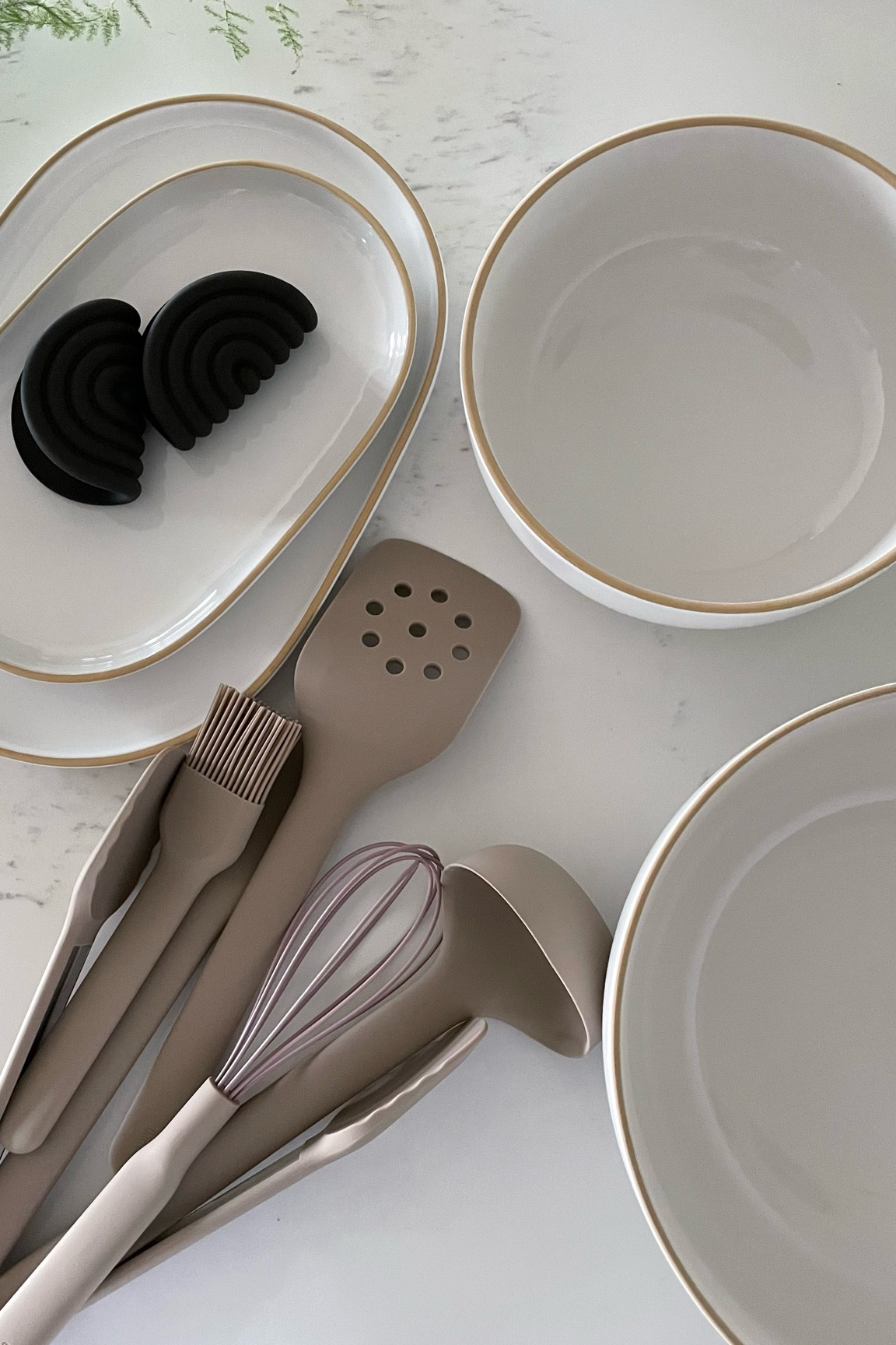 My new our place goodies. I’ve used it all so many times I’m obsessed. Stone serving platters. Silicone kitchen utensils. Aesthetic kitchen  

#LTKFind