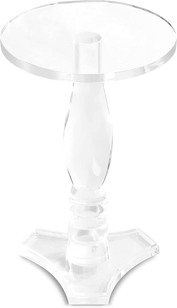 Clear Acrylic Small End Table,Drink Table,for Office, Living Room and Bedroom, 12x12 inch，20 in... | Amazon (US)