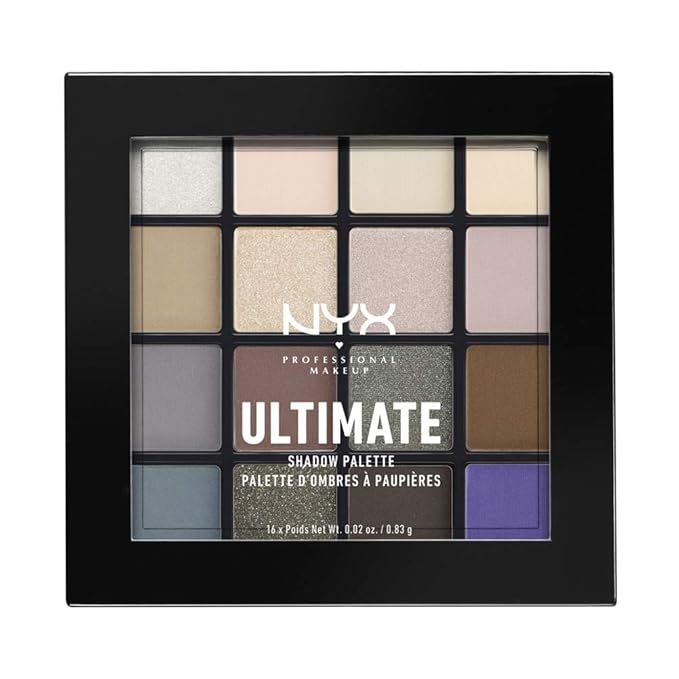 NYX PROFESSIONAL MAKEUP Ultimate Shadow Palette, Eyeshadow Palette, Cool Neutrals | Amazon (US)