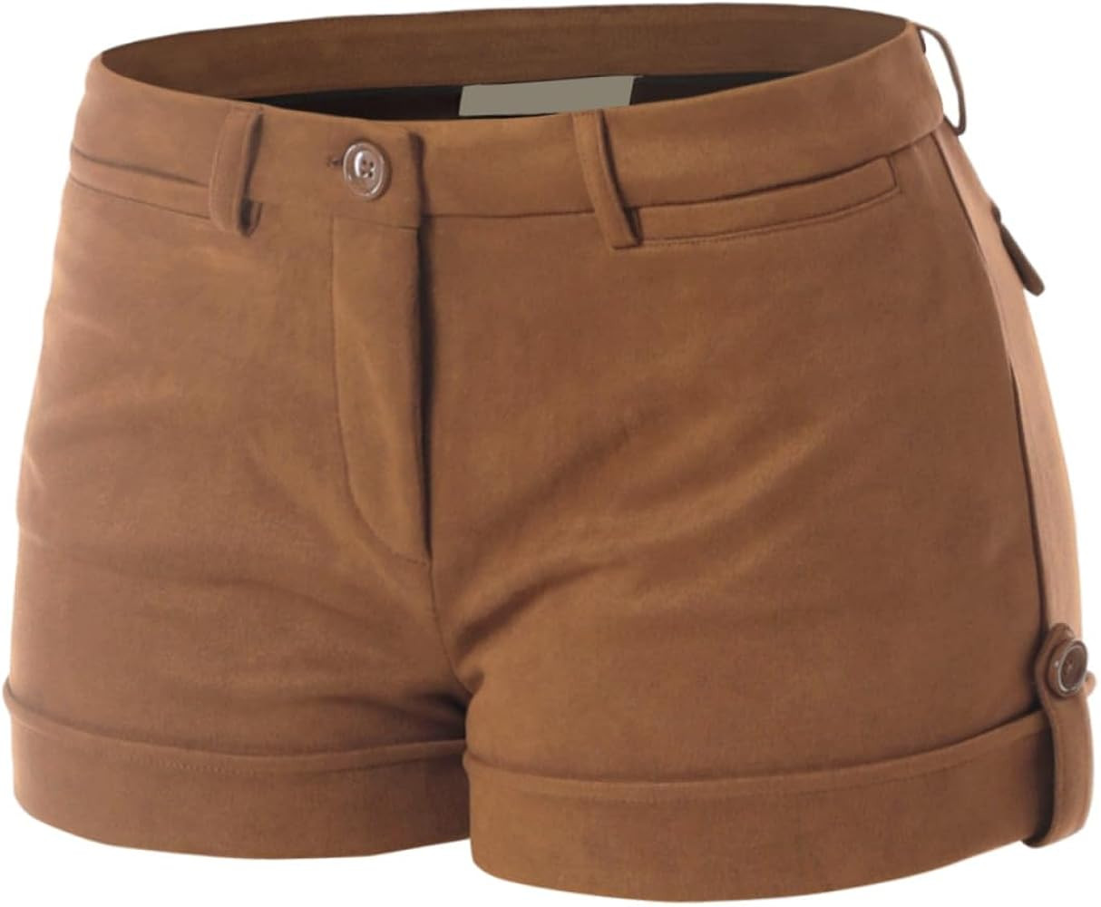 Design by Olivia Women's Body Enhancing Comfort Modern City Cuffed Short with Pockets | Amazon (US)