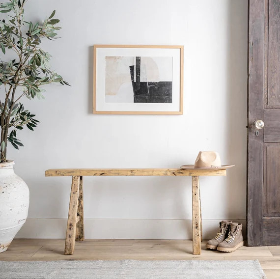 Vintage Elm Skinny Bench {E} (Free Shipping) | Etsy (US)