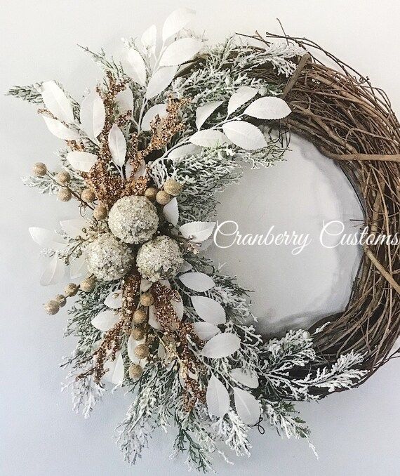 Stylish Winter Wreath. Premium Christmas Wreath. Elegant | Etsy | Etsy (US)