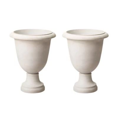 Glitzhome® Goblet Planter Pots in White (Set of 2)  | Bed Bath & Beyond | Bed Bath & Beyond